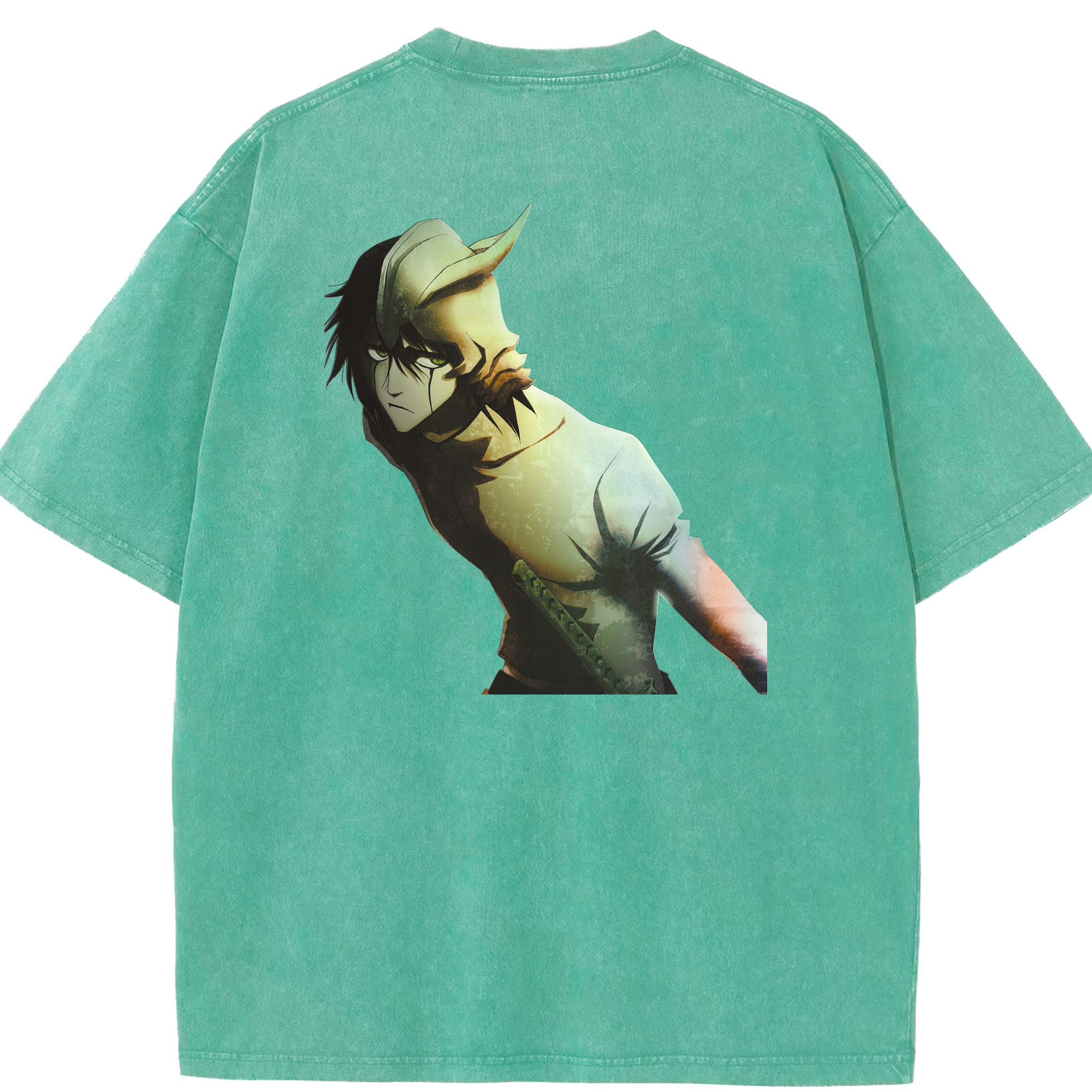 （画像用） ブリーチ ウルキオラ·シファー BLEACH Ulquiorra cifer 綿100% ヴィンテージ風 半袖Tシャツ（背面プリント）